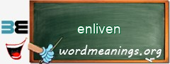 WordMeaning blackboard for enliven